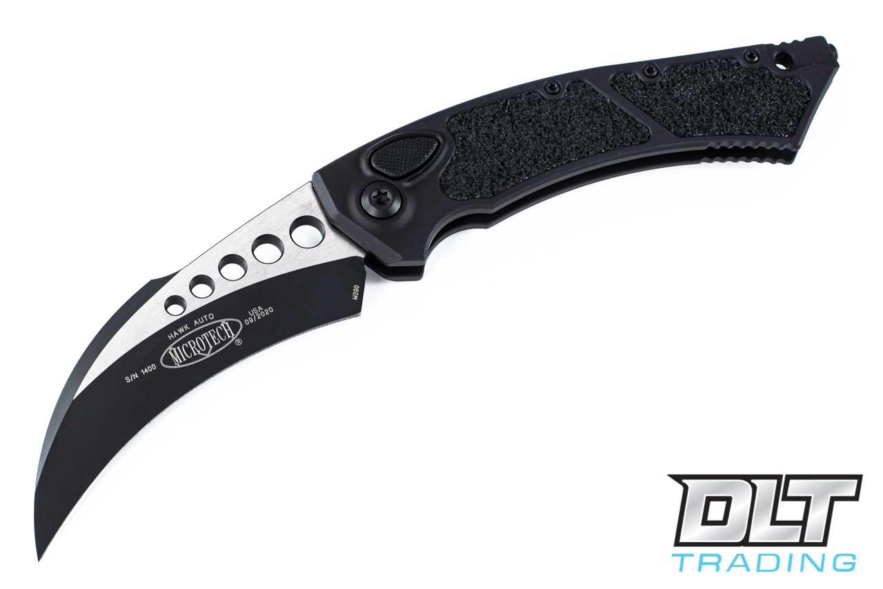 Microtech 166-1T Hawk - Black Handle - Black Blade - DLT Trading