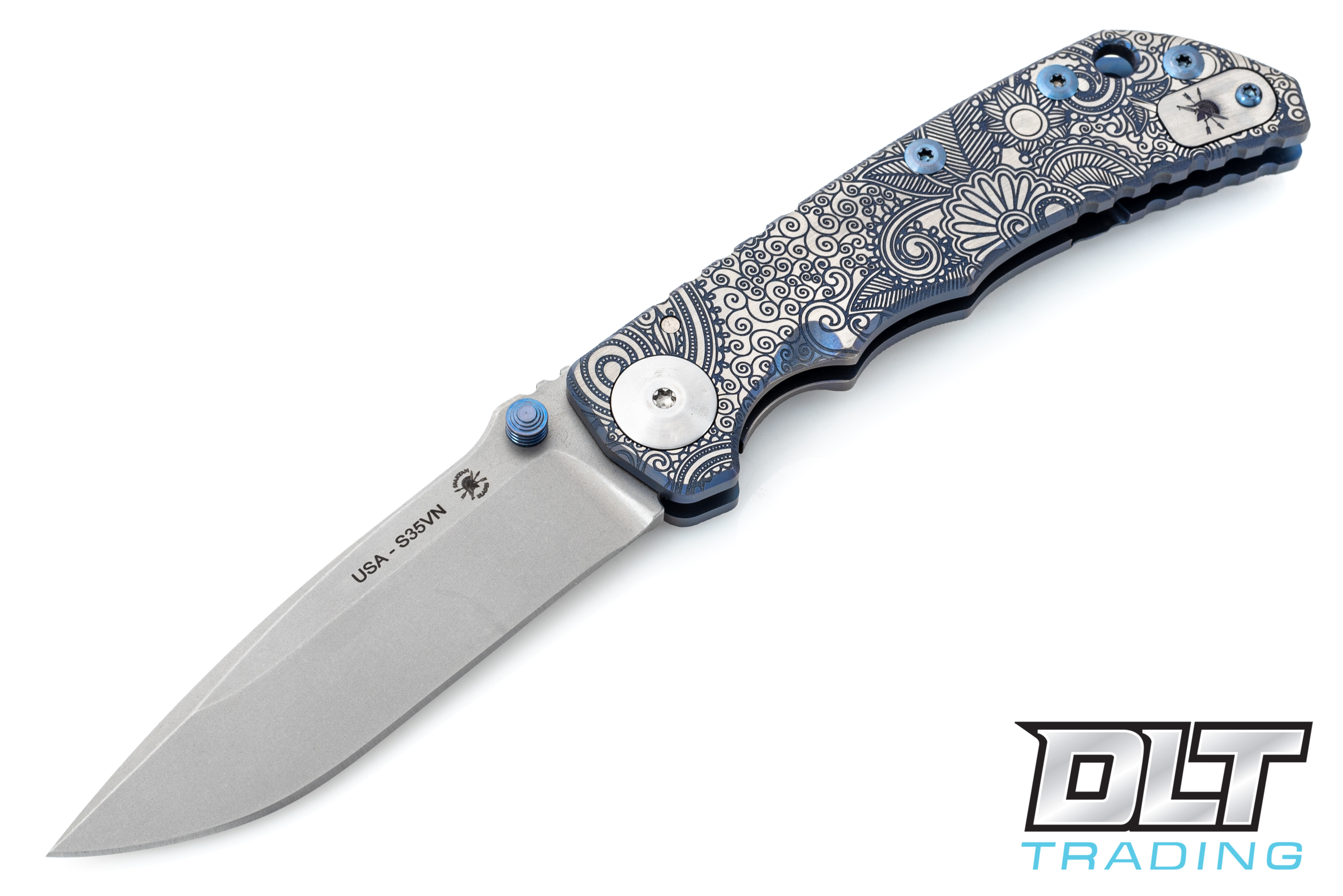 Spartan Blades | Harsey Folder - Blue Paisley
