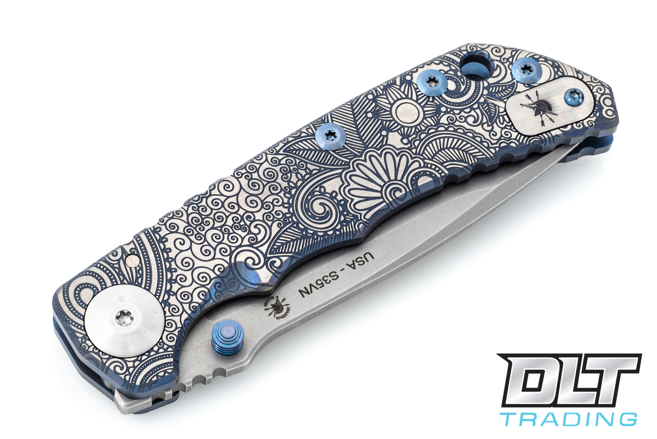 Spartan Blades | Harsey Folder - Blue Paisley