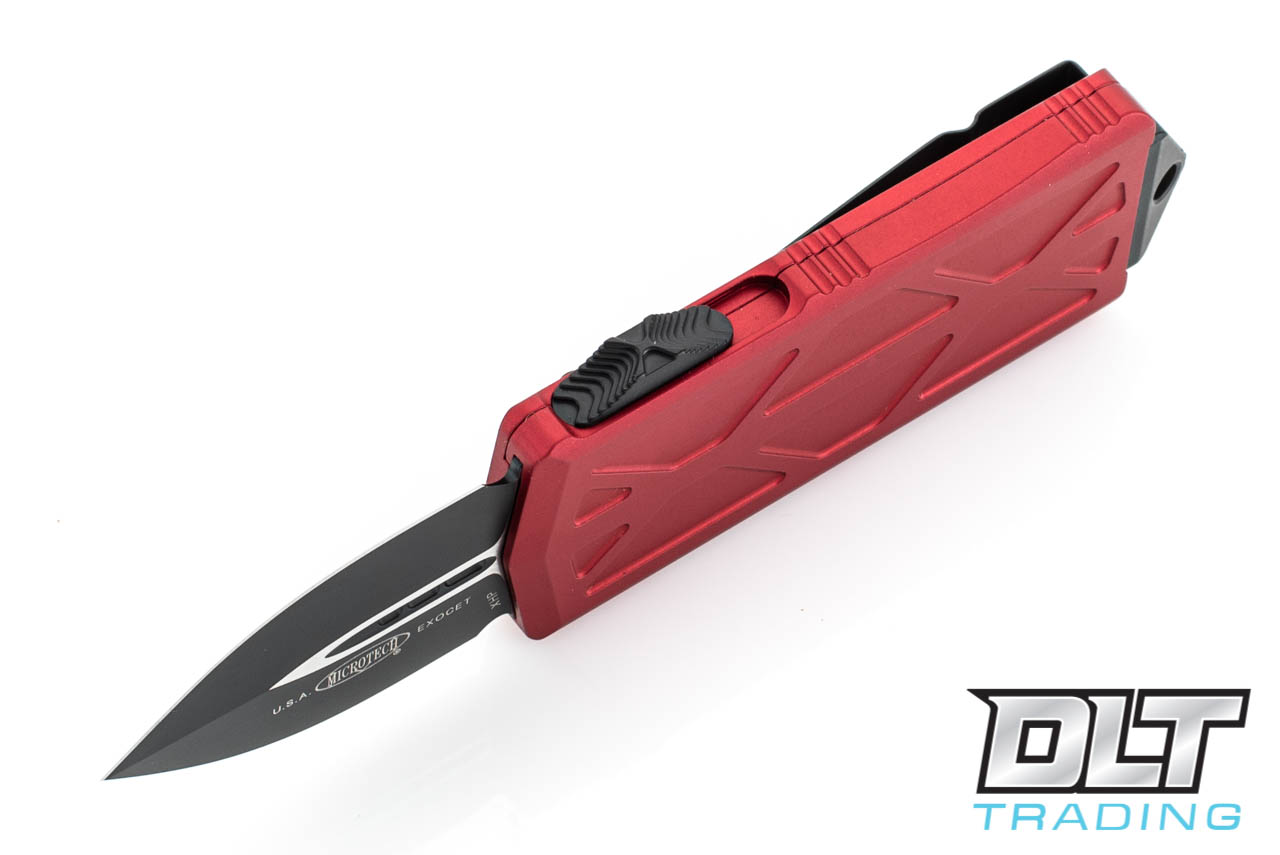 Microtech 157-1RD Exocet - Red Handle - Black Blade - DLT Trading
