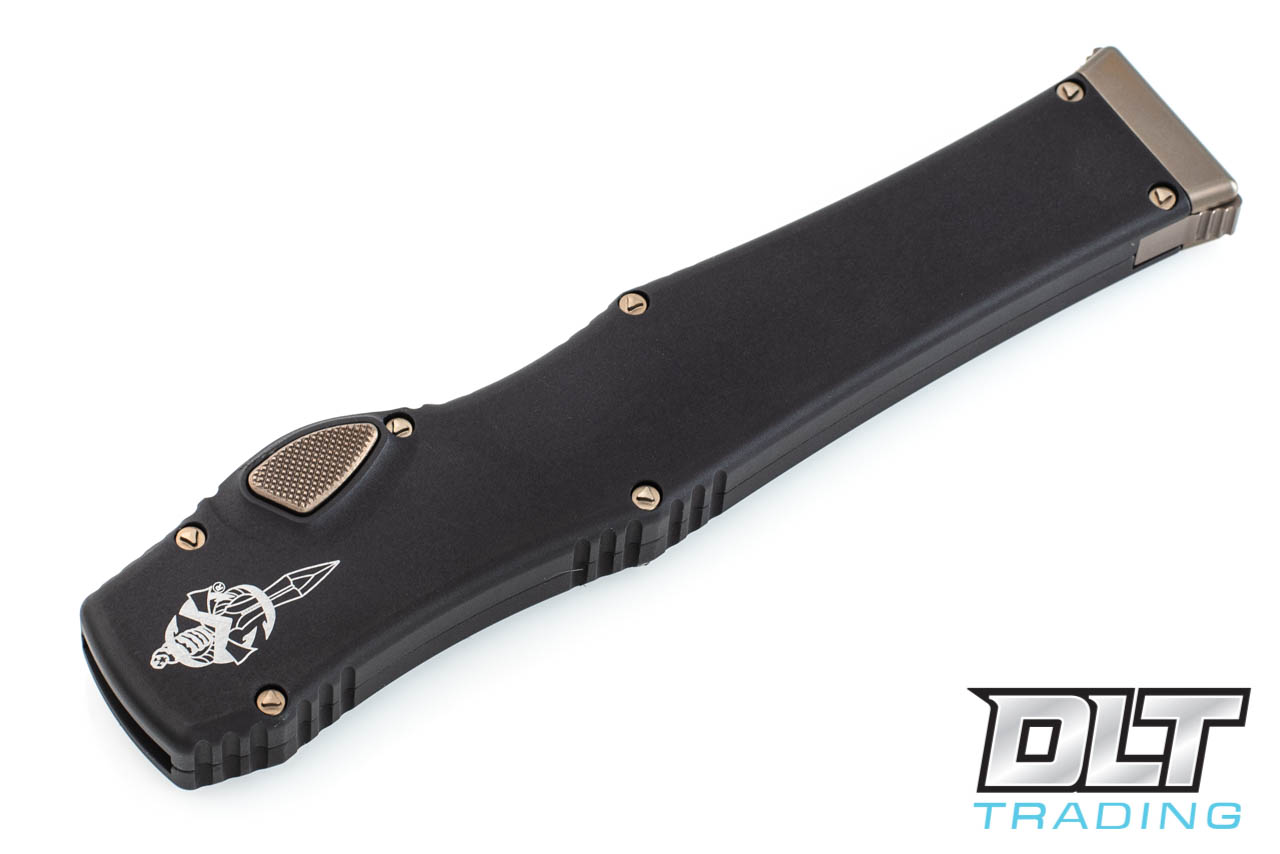 【希少】　HALO ハロ GROBETREKKER MEDIUM CHEST Microtech Halo VI Hellhound - Black Handle - Bronze Blade