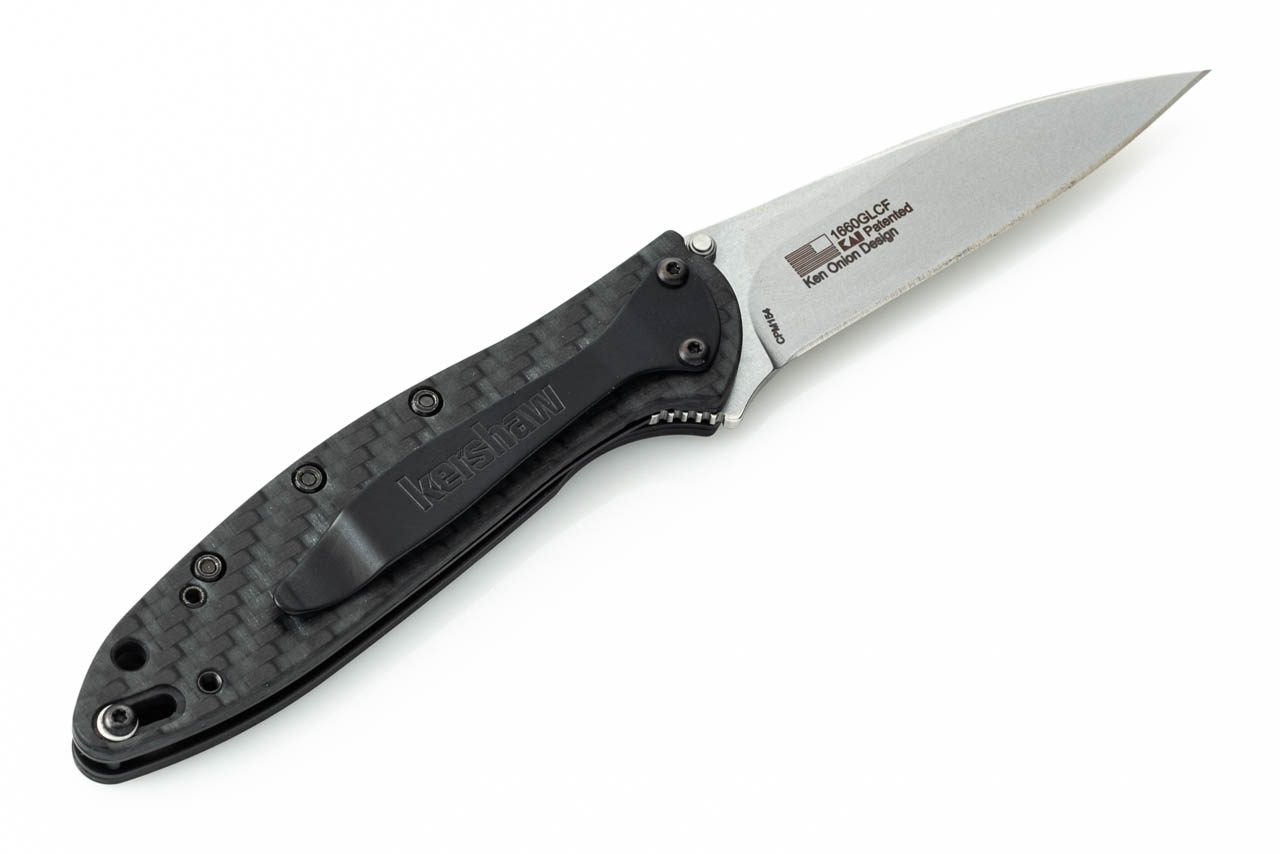 Kershaw 1660GLCF Leek Glow in the Dark Carbon Fiber - DLT Trading