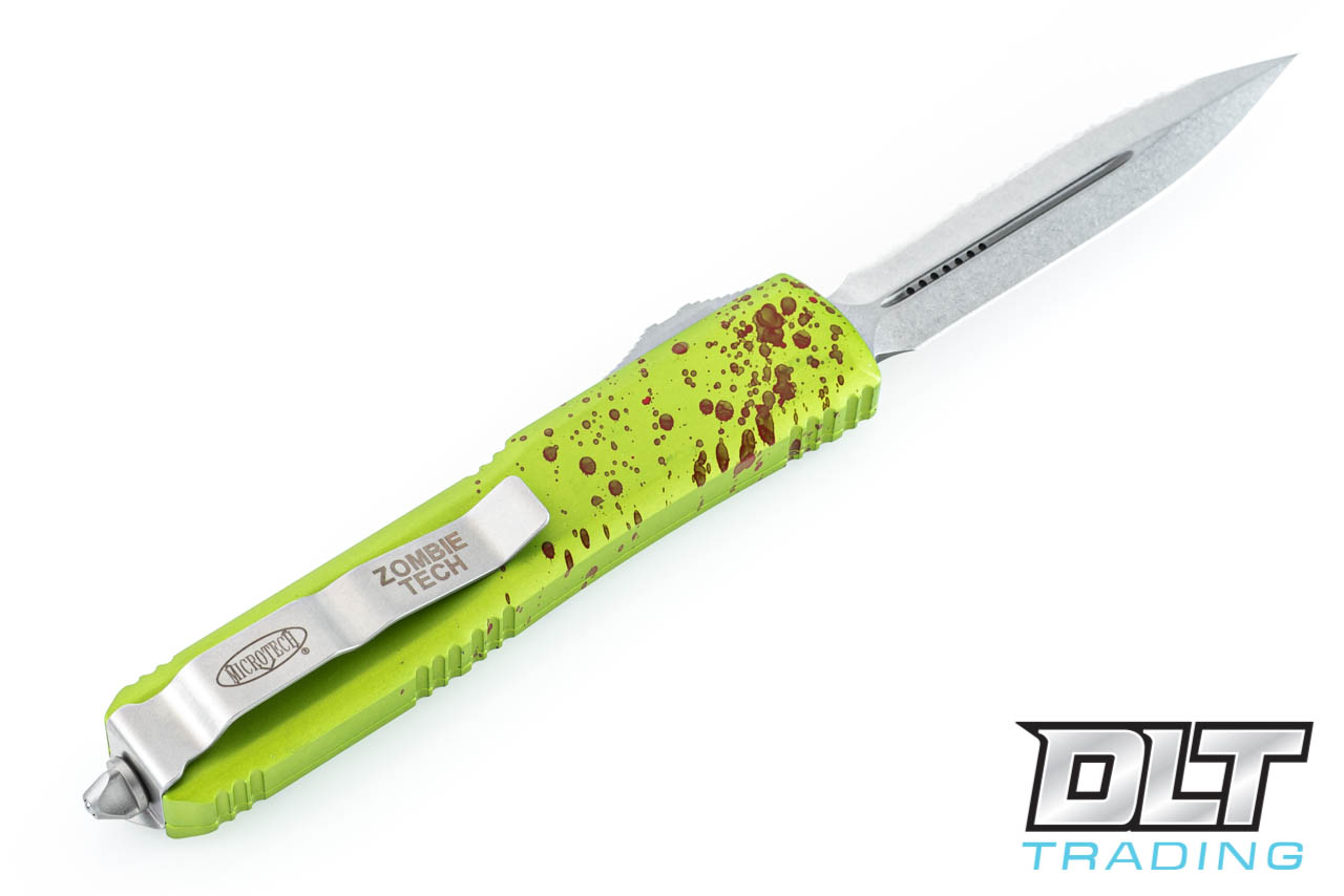Microtech Ultratech D/E - Zombie Handle - Stonewash Blade