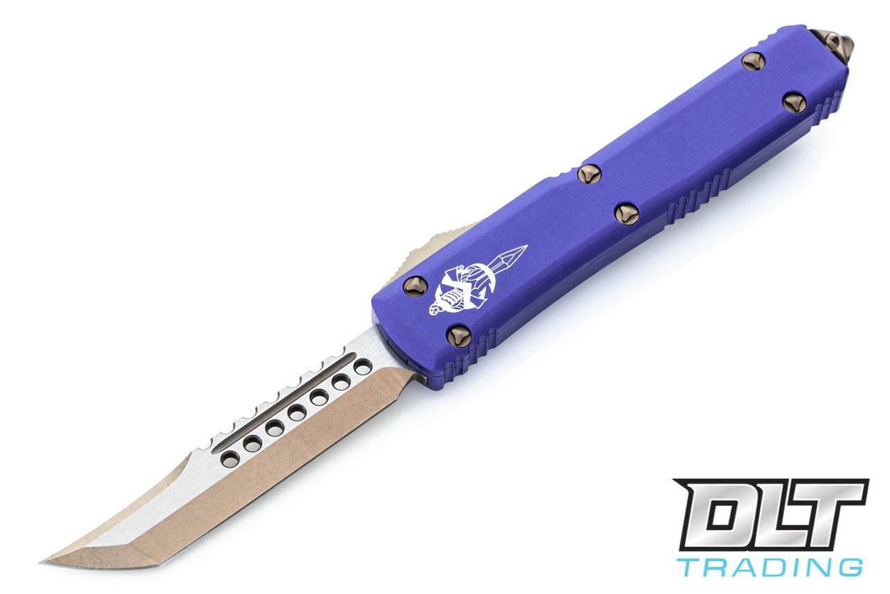 Microtech Ultratech Hellhound - Purple Handle - Bronze Blade