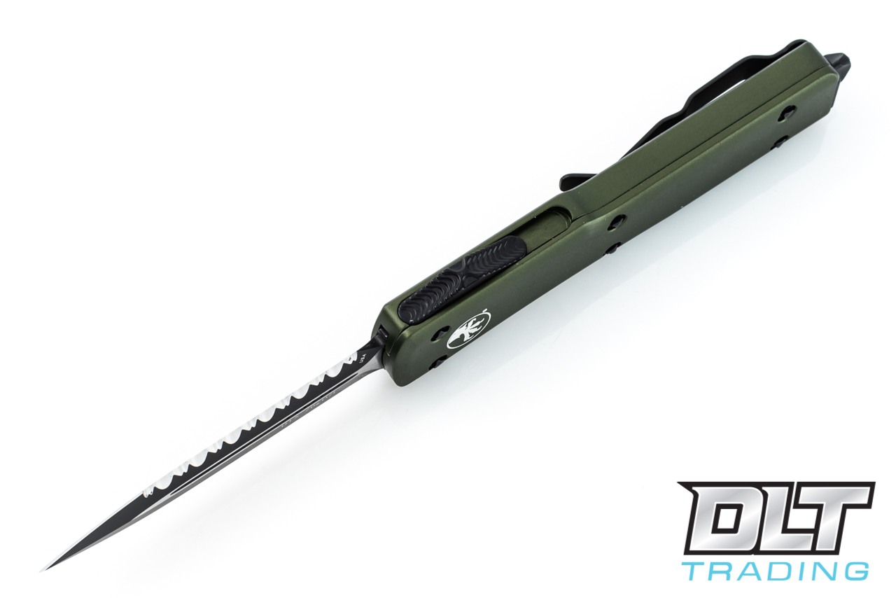Microtech UTX-70 D/E - OD Green Handle - Black Blade