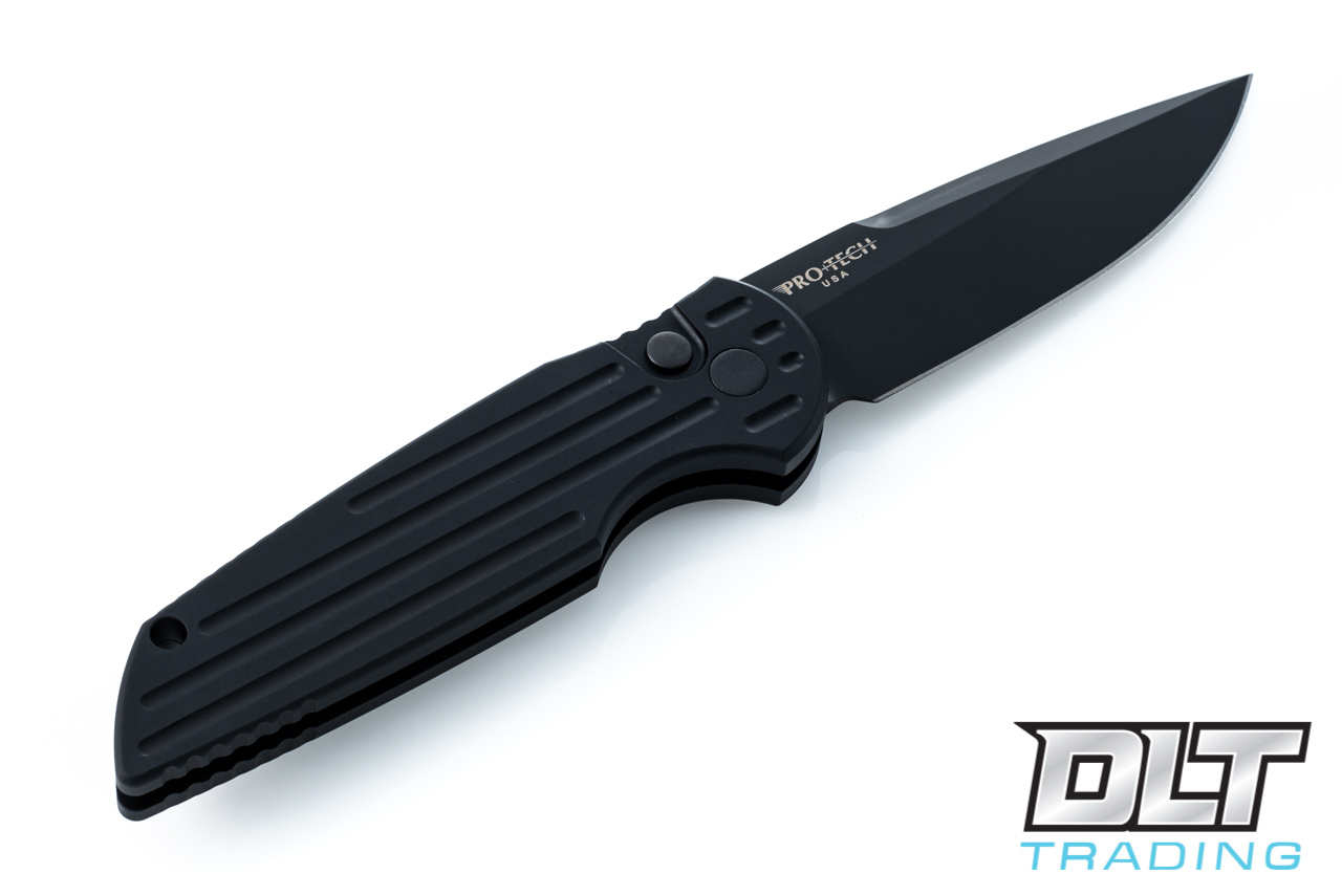 Pro-Tech TR3 Left-Handed - Black Handle - Black Blade
