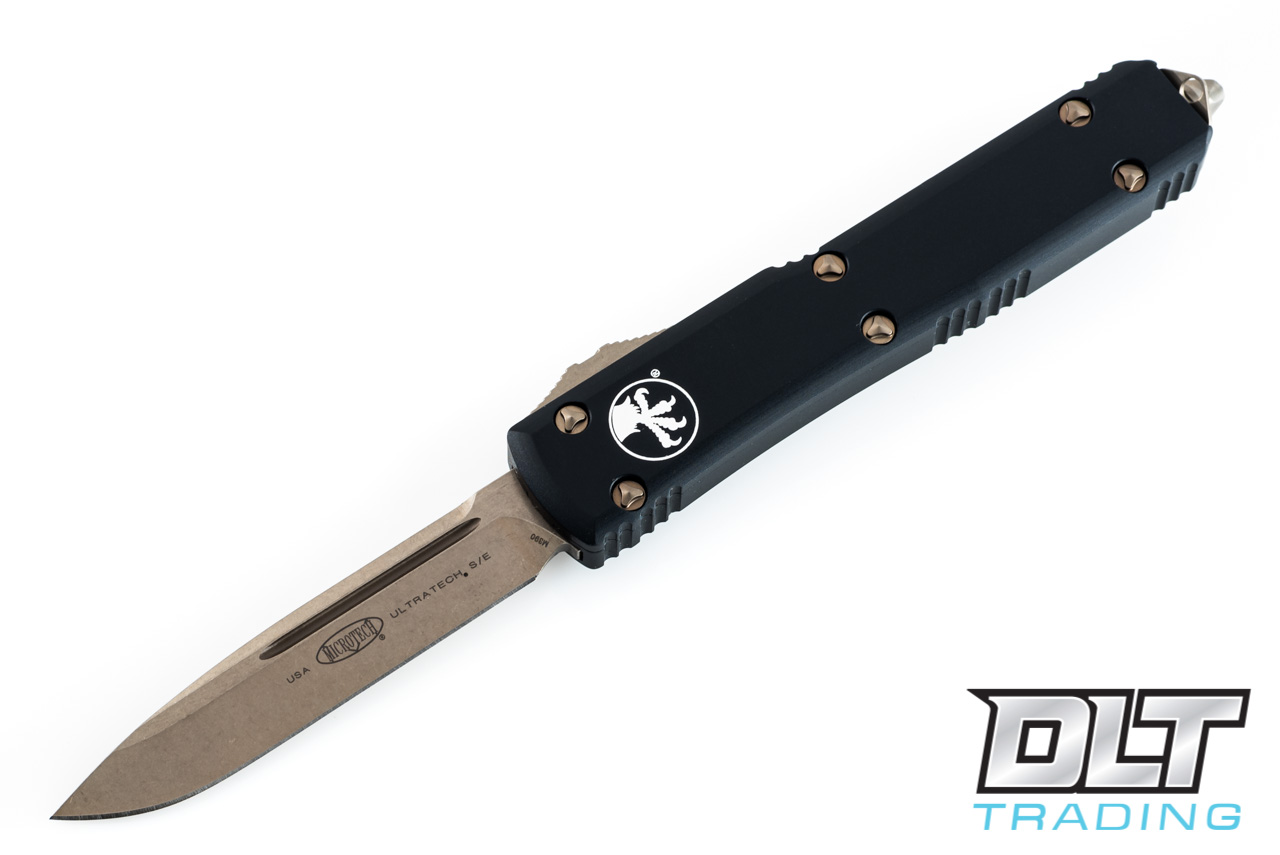 Microtech Ultratech S/E - Black Handle - Bronze Blade