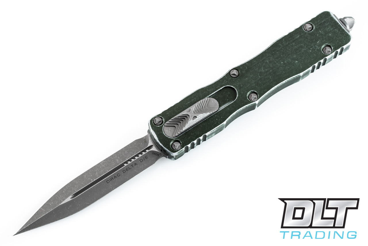 Microtech 227-10DOD Dirac Delta D/E - Distressed OD Green Handle