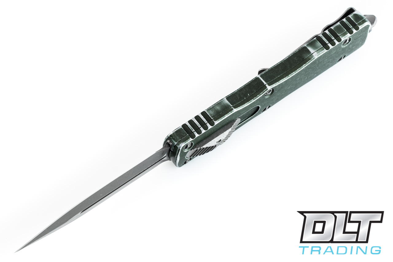Microtech 227-10DOD Dirac Delta D/E - Distressed OD Green Handle
