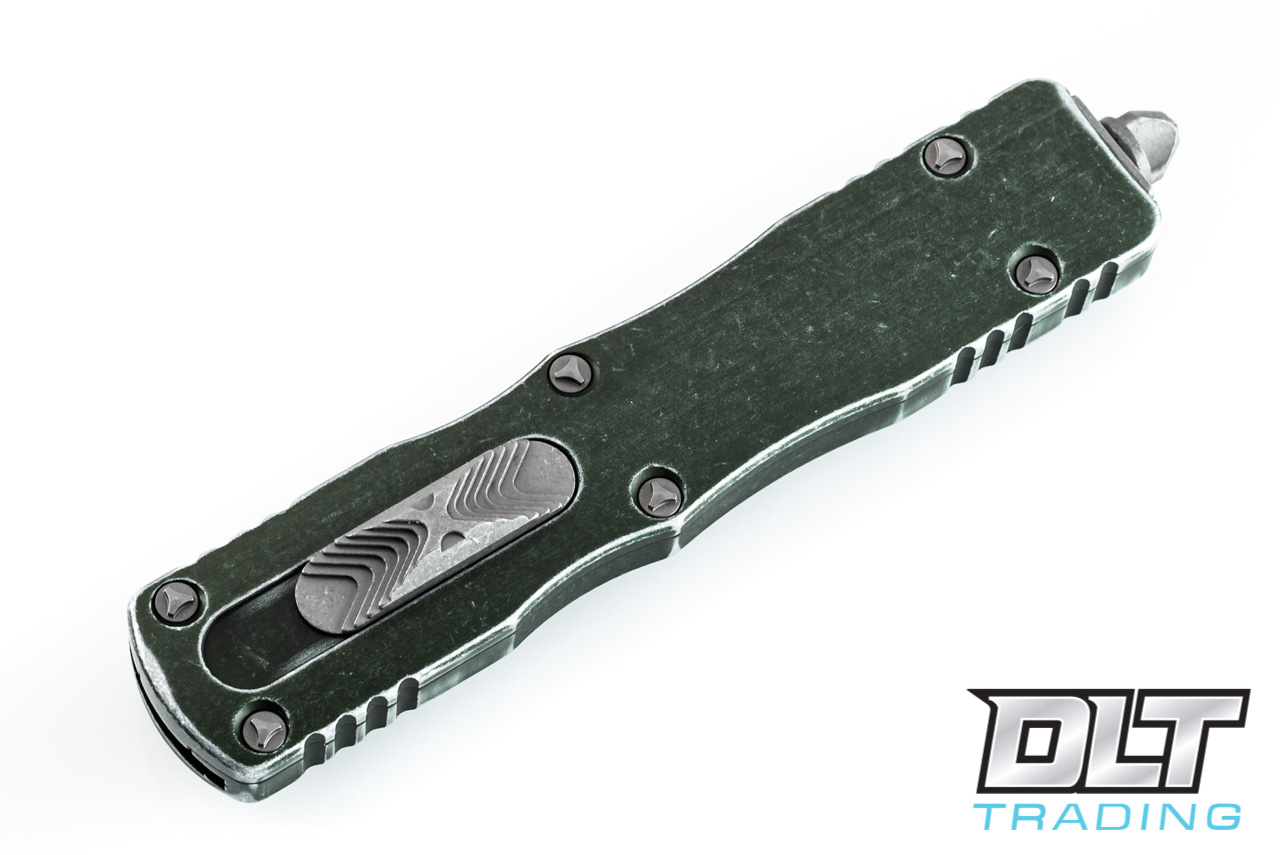 Microtech 227-10DOD Dirac Delta D/E - Distressed OD Green Handle