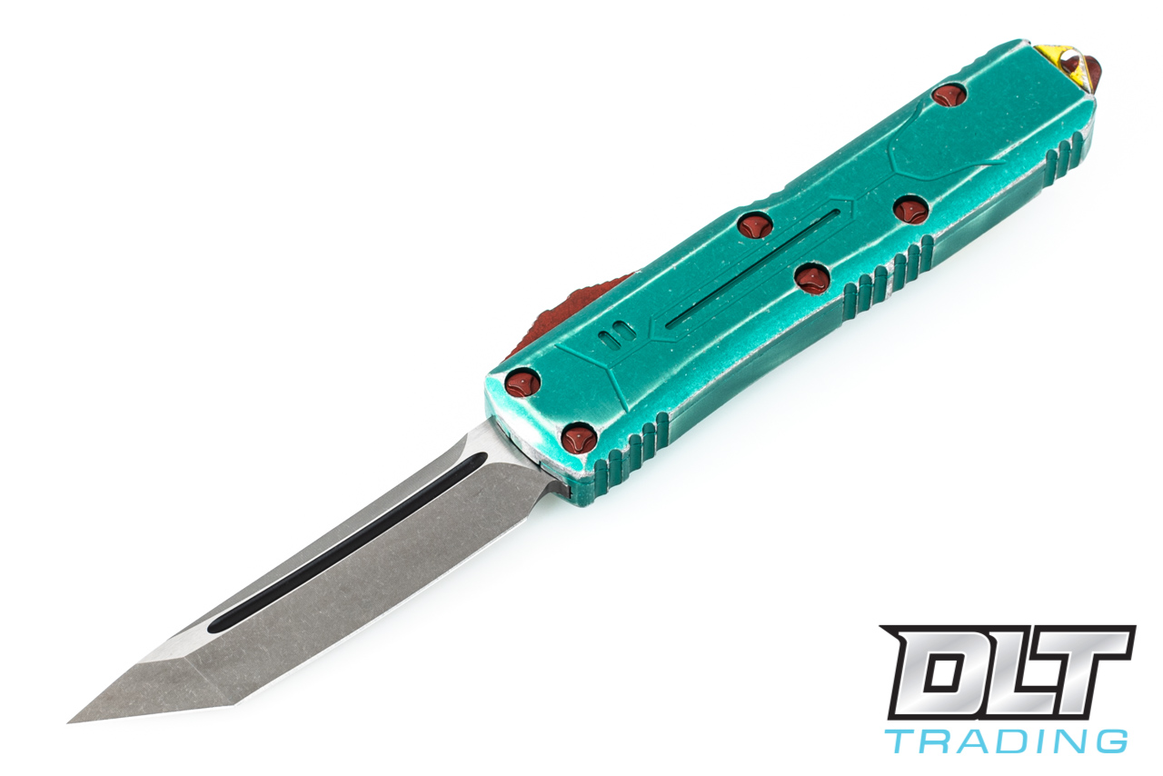 Microtech UTX-85 T/E - Bounty Hunter - Green Handle - Apocalyptic