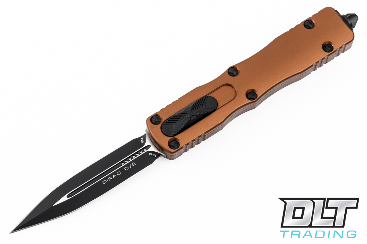 Microtech 225-1TA Dirac D/E - Tan Handle - Black Blade - DLT Trading