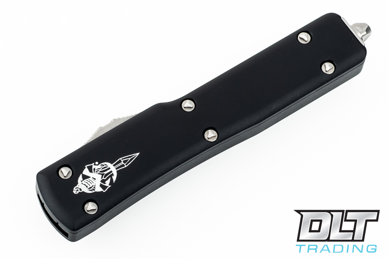 Microtech UTX-70 Hellhound - Black Handle - Stonewashed Blade