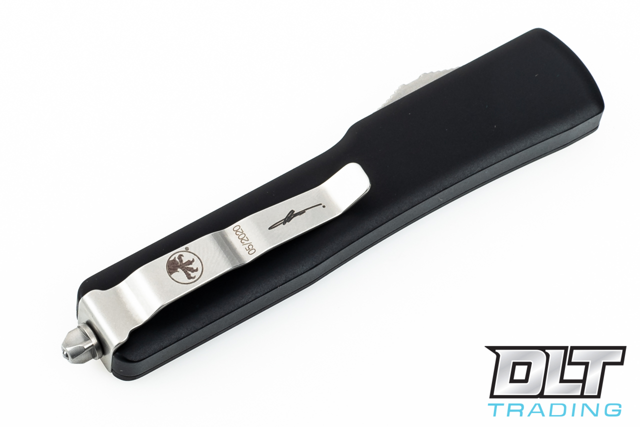 Microtech UTX-70 Hellhound - Black Handle - Stonewashed Blade