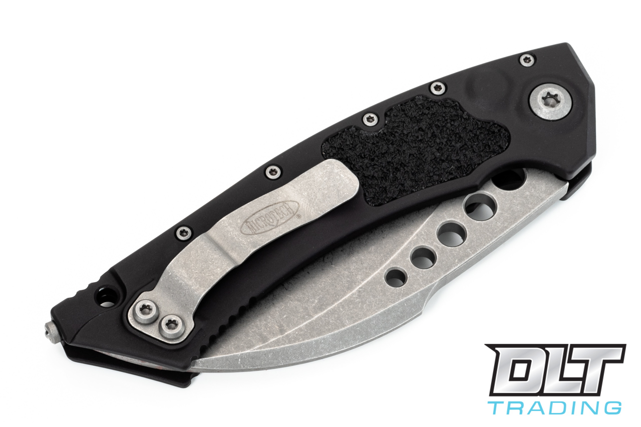 Microtech 166-10AP Hawk - Black Handle - Apocalyptic Blade - DLT