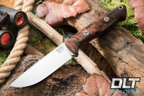 Bark River Knives | Bravo 1 3V LT - Desert Ironwood Burl - Black