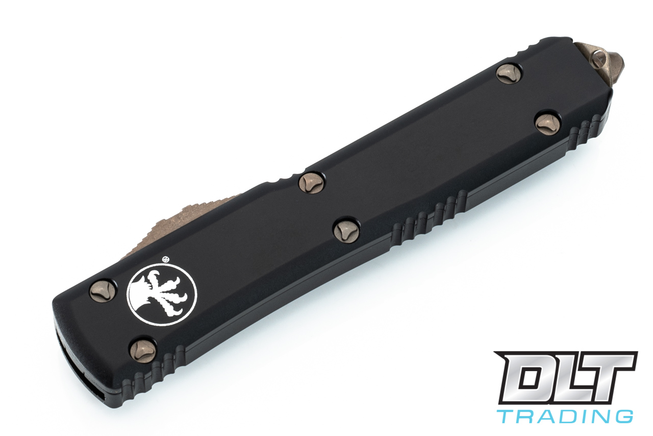 Microtech Ultratech S/E - Black Handle - Bronze Apocalyptic Blade