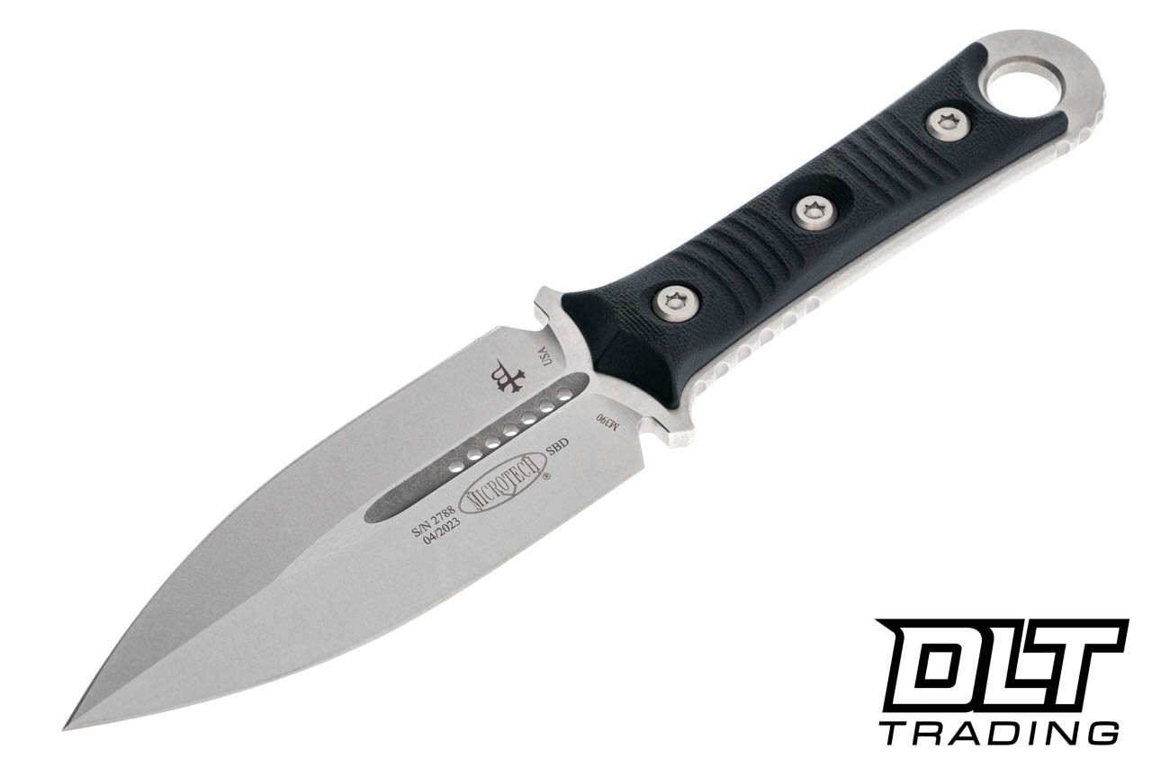 Microtech 201-10 SBD - Black G-10 - Stonewashed Blade - DLT Trading