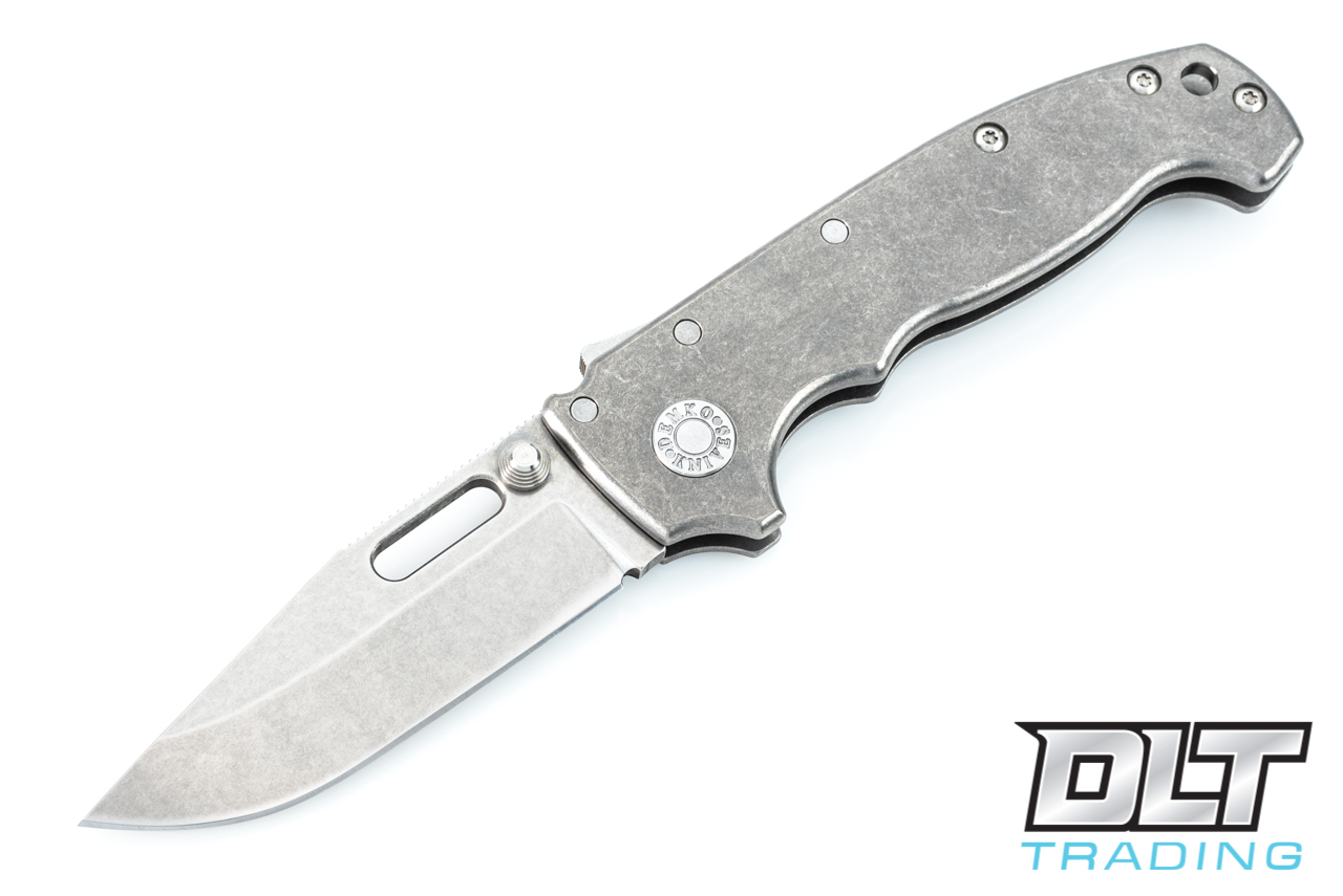 Demko MG AD20 20CV - Slotted Clip Point - Smooth Titanium - DLT