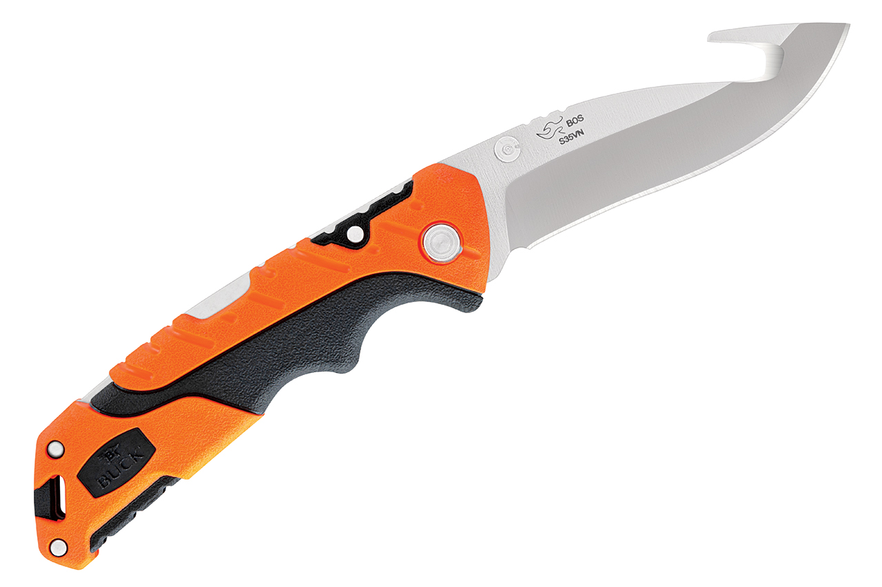 Buck 660 Large Folding Pursuit Pro Guthook - Orange Handle - DLT