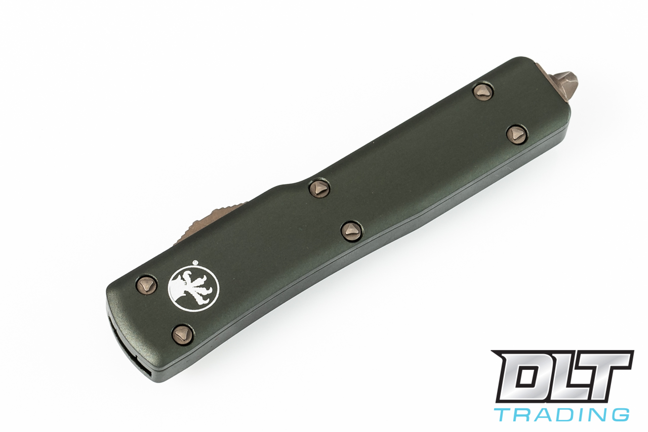 Microtech UTX-70 D/E - OD Green Handle - Bronze Blade