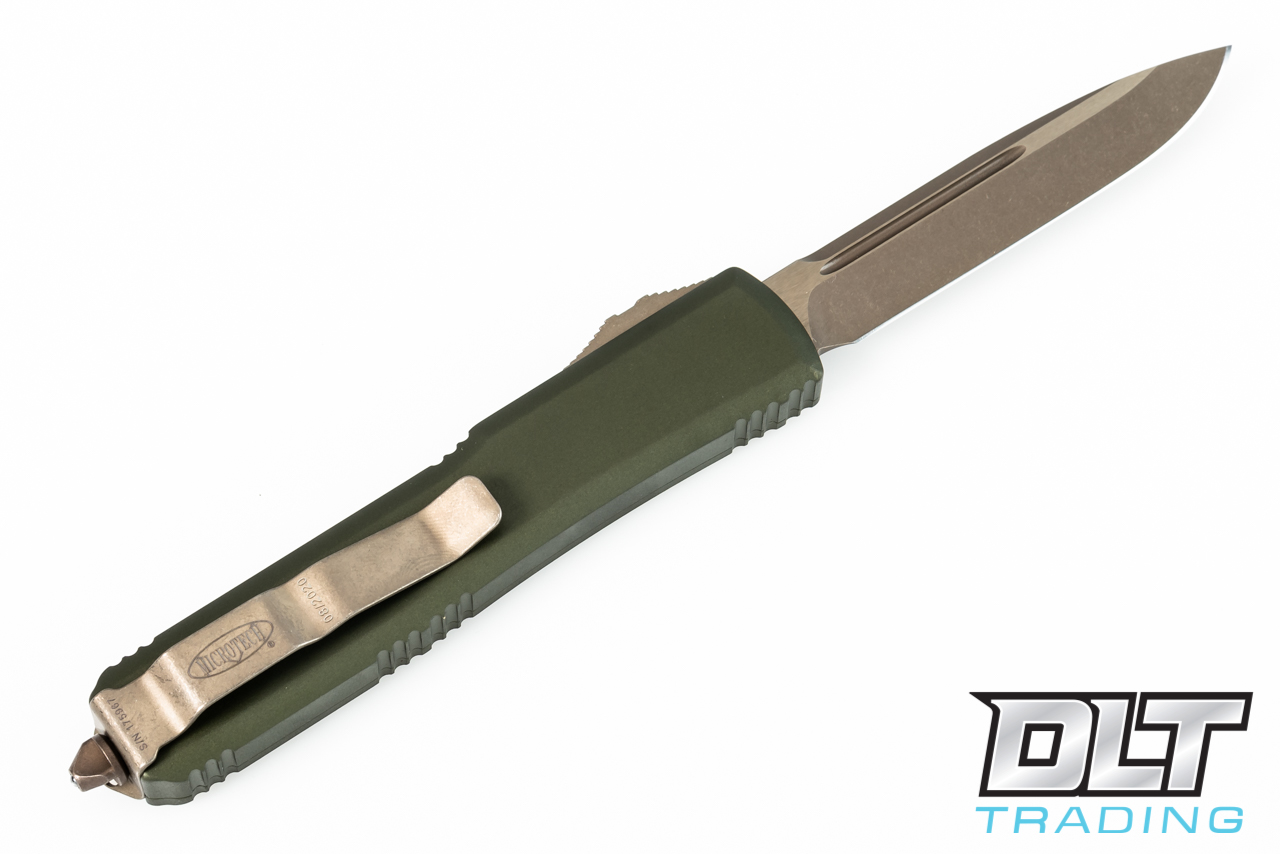 Microtech Ultratech S/E - OD Green Handle - Bronze Apocalyptic Blade