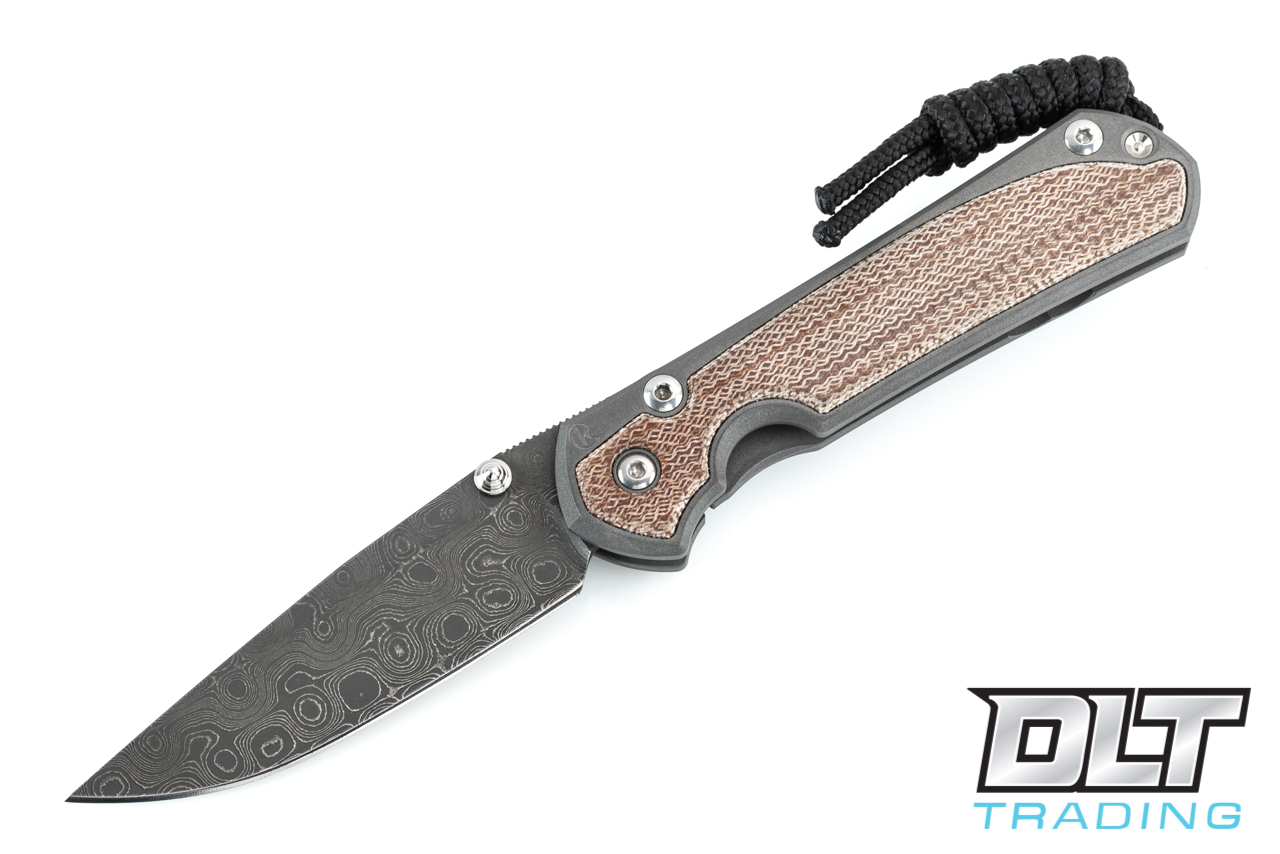 Chris Reeve Small Sebenza 31, Damascus, Natural Micarta