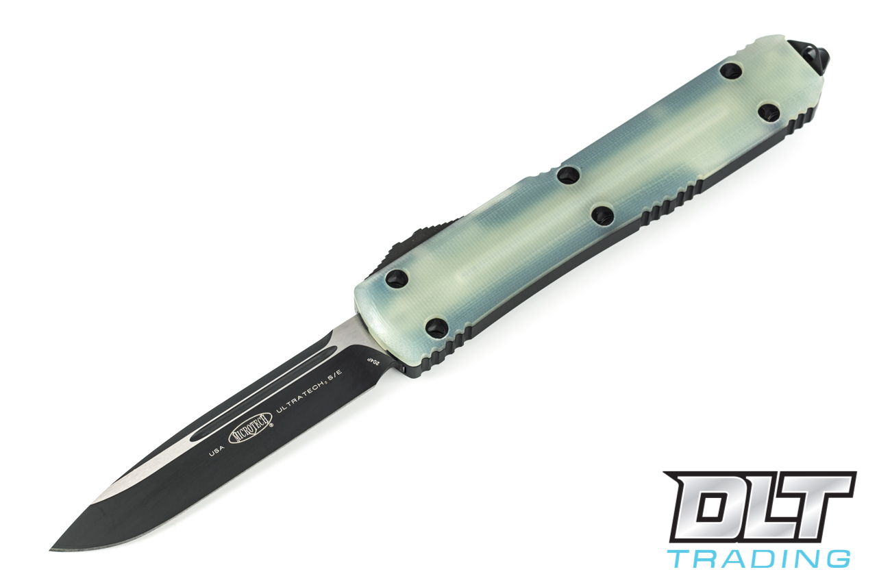microGT Microtech UTX-70 147-1GTJGS Jade Green G-10 Double Edge Black Standard