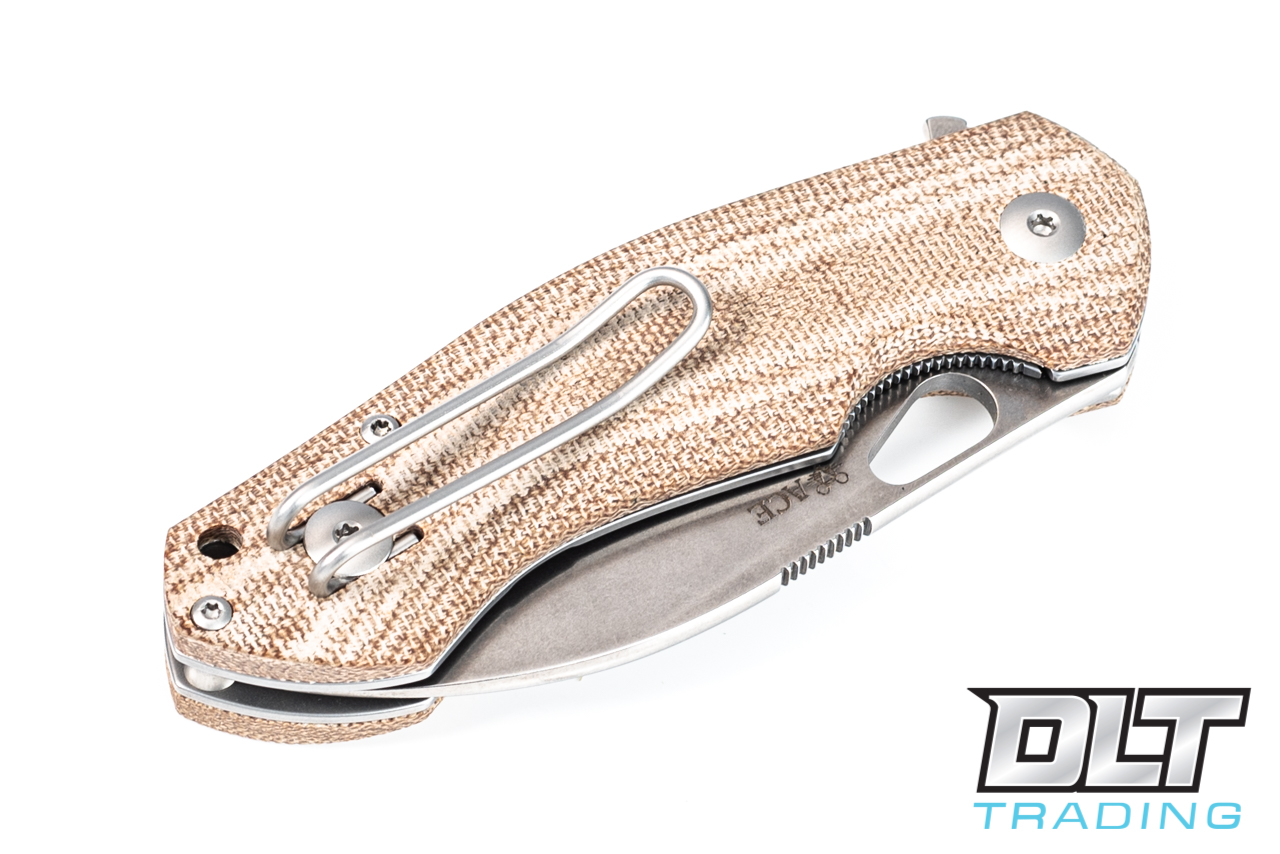 GiantMouse ACE Biblio - Natural Canvas Micarta - DLT Trading