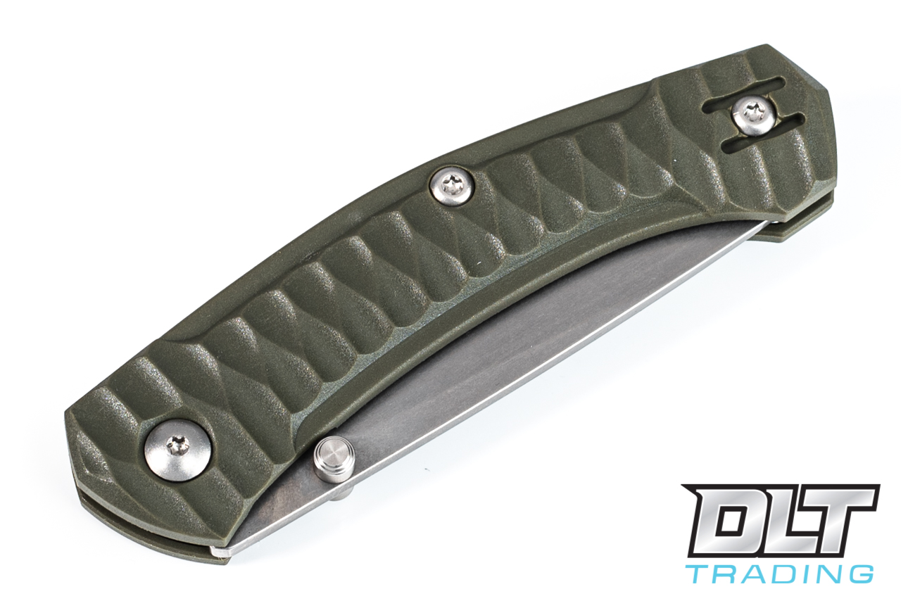 GiantMouse ACE Iona - Textured OD Green FRN - Tumbled Blade