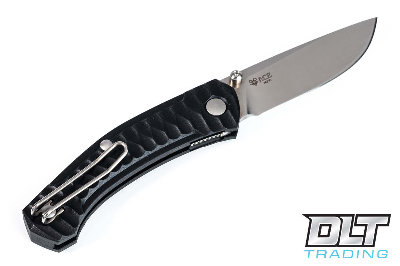 GiantMouse ACE Iona - Textured Black FRN - Satin Blade - DLT Trading