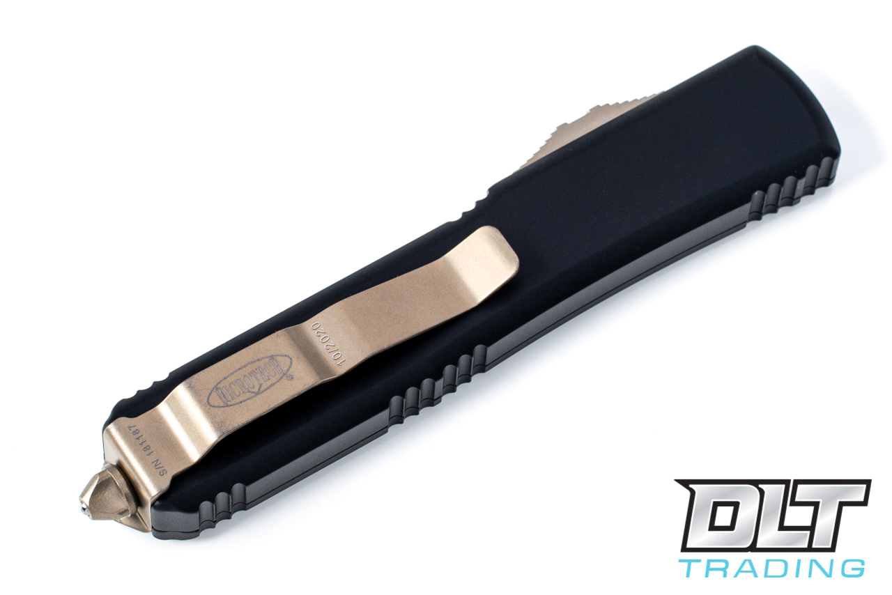 Microtech Ultratech D/E - Black Handle - Bronze Blade