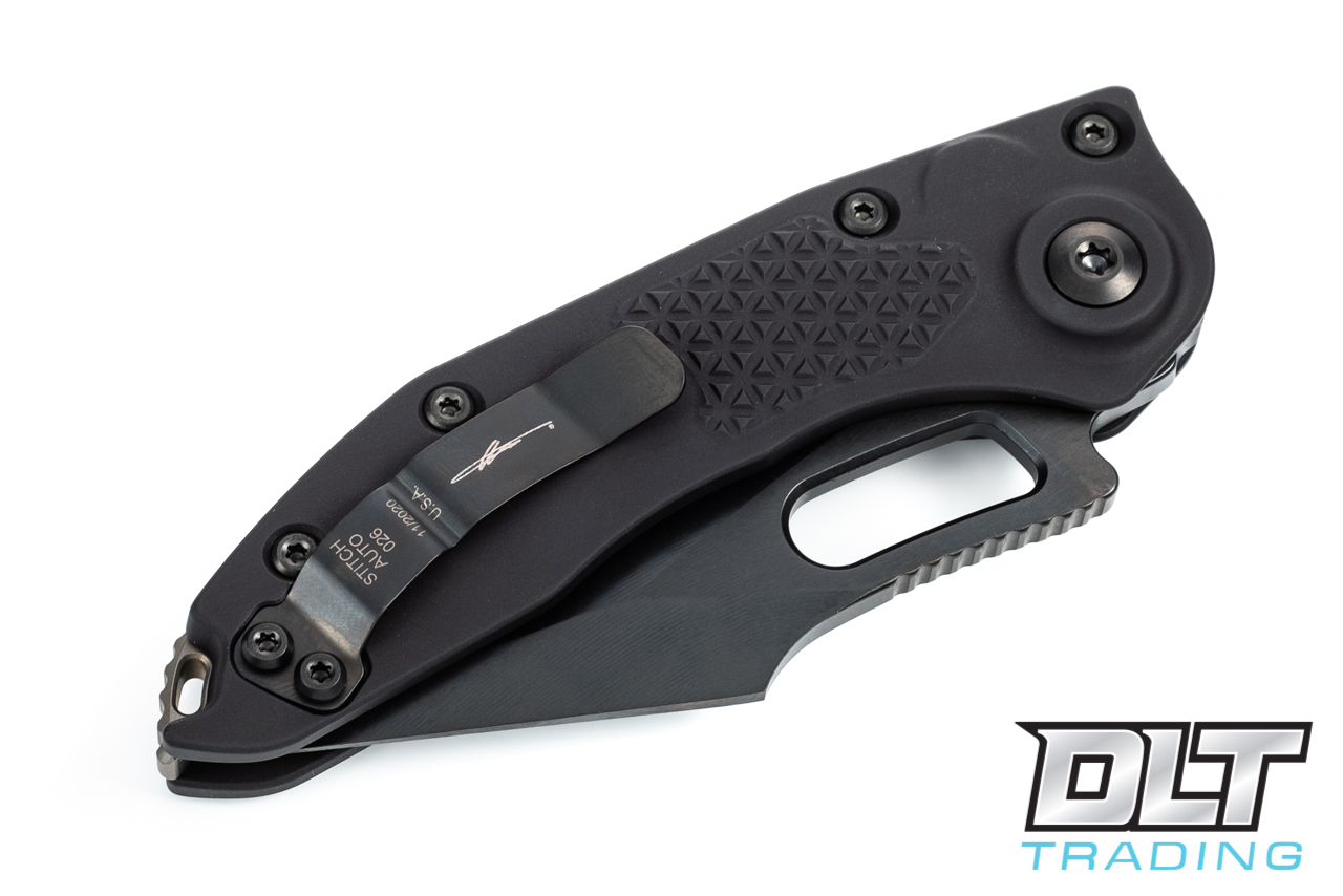 Microtech 169-1DLCTS Stitch S/E - Black Handle - DLC Blade