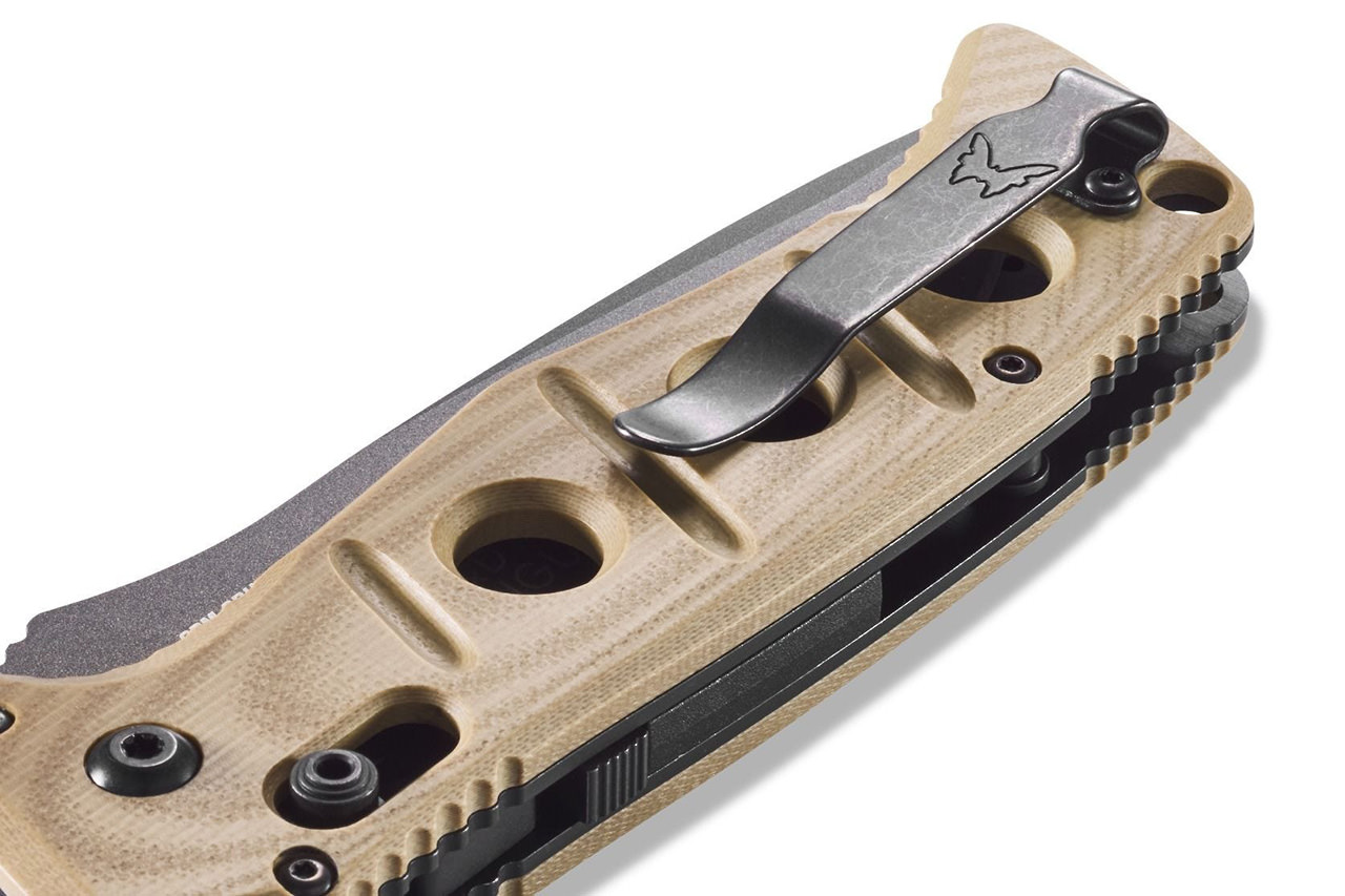 Benchmade Adamas 275 Serrated FDE G10 CruWear - 5.81oz