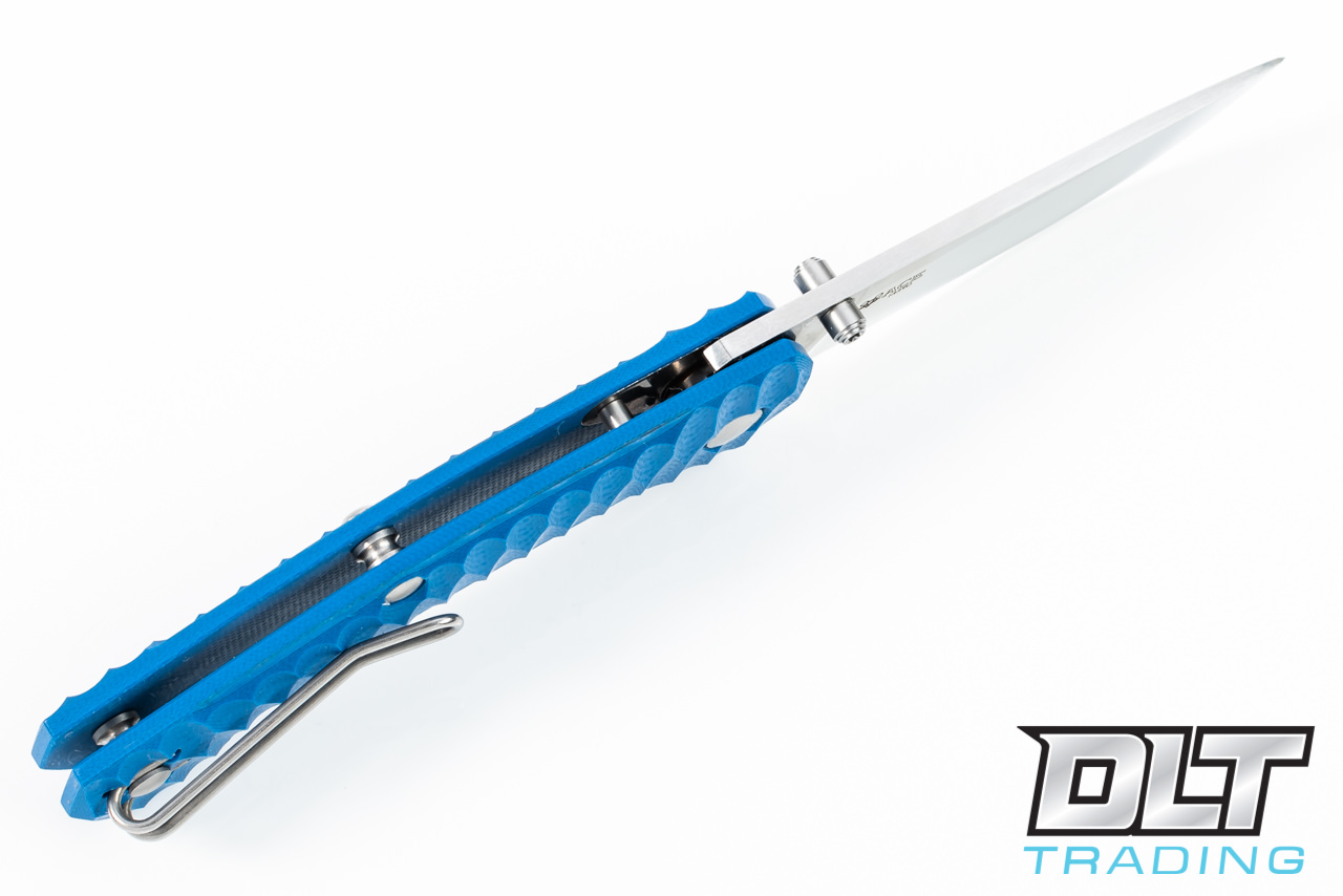 GiantMouse ACE Iona - Textured Blue G-10 - Satin Blade - DLT Trading