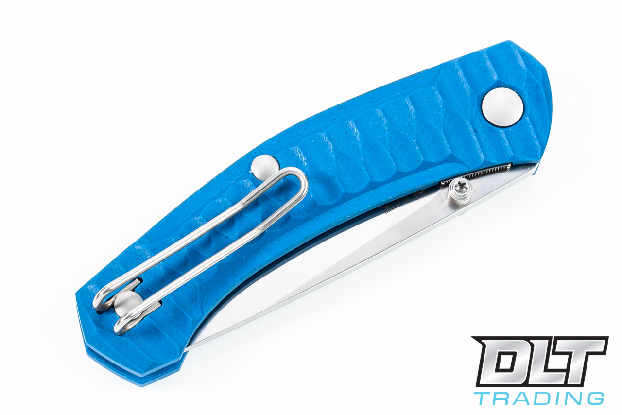 GiantMouse ACE Iona - Textured Blue G-10 - Satin Blade - DLT Trading