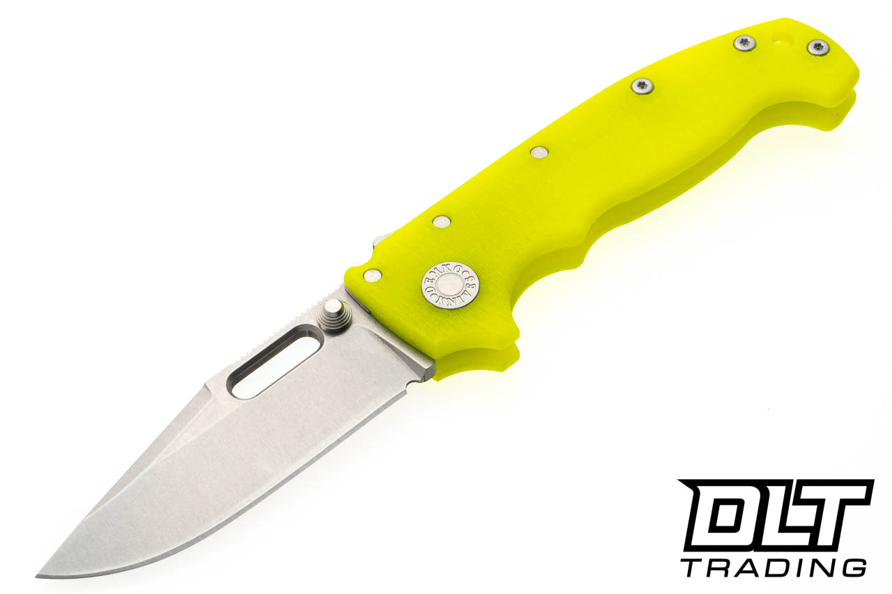 Demko MG AD20 Cru-Wear - Slotted Clip Point - Day Glow G-10 - DLT