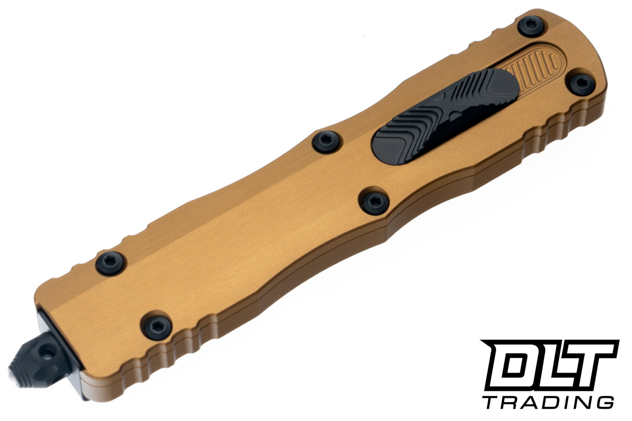 Microtech 227-1TA Dirac Delta D/E - Tan Handle - Black Blade - DLT