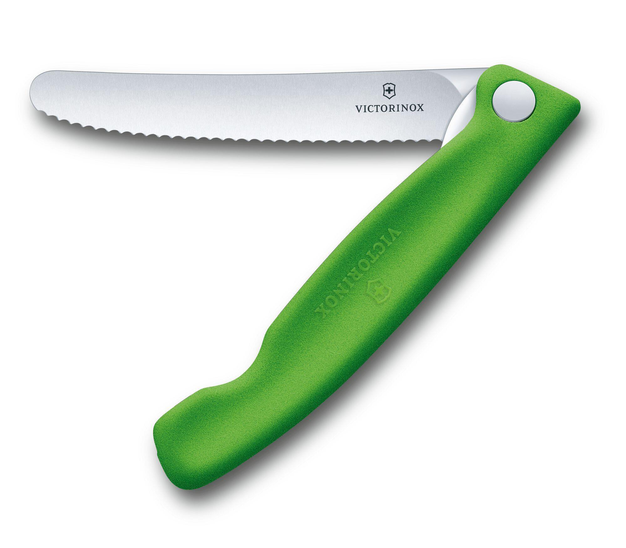 Victorinox Classic Foldable Paring Knife - Green - Serrated - DLT