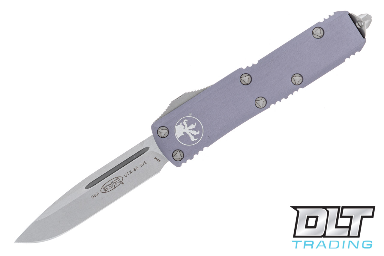 Microtech UTX-85 S/E - Grey Handle - Stonewashed Blade