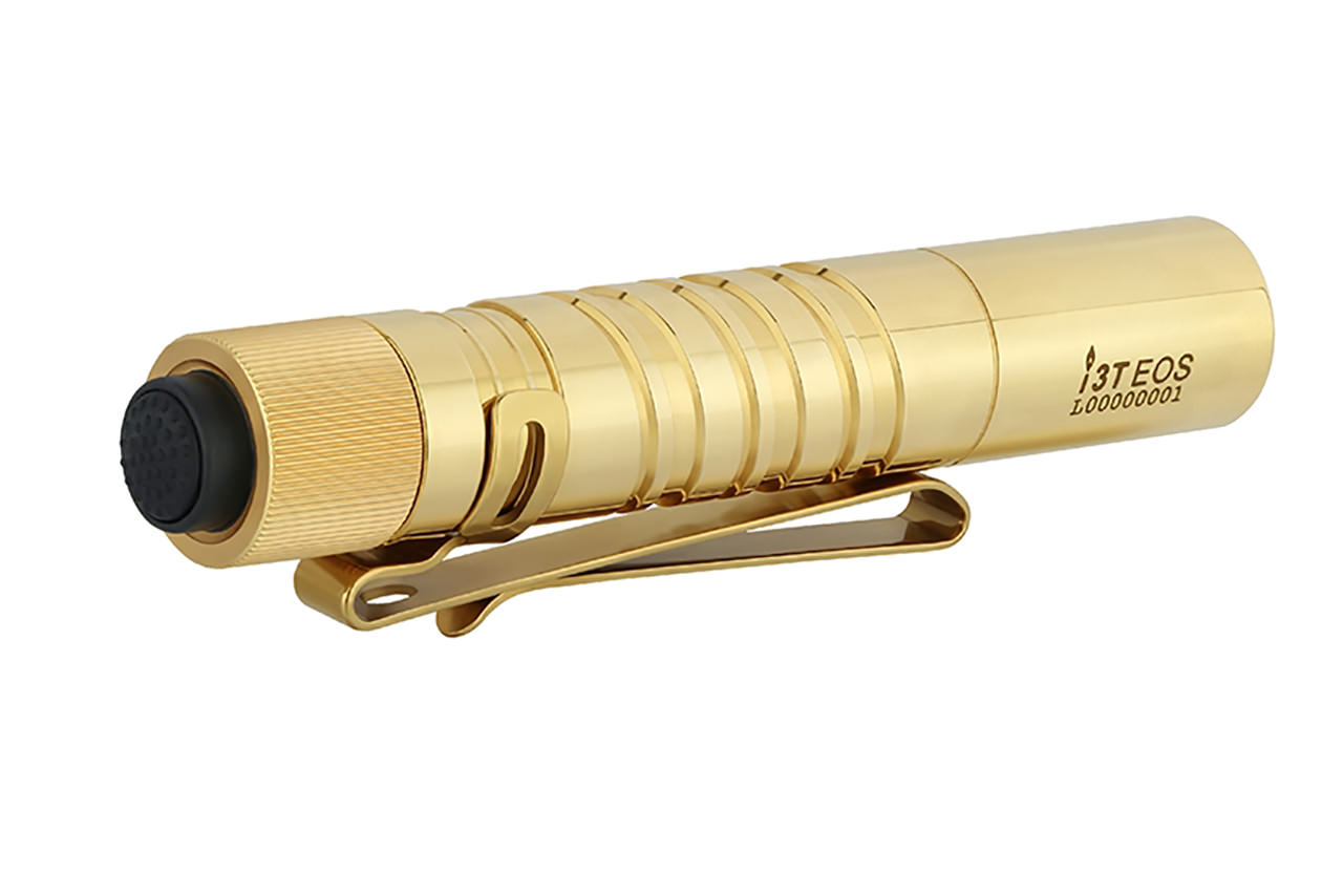 OLIGHT (オーライト) i3T EOS Brass (ブラス : 真鍮) Olight I3T EOS Brass Flashlight | BladeOps