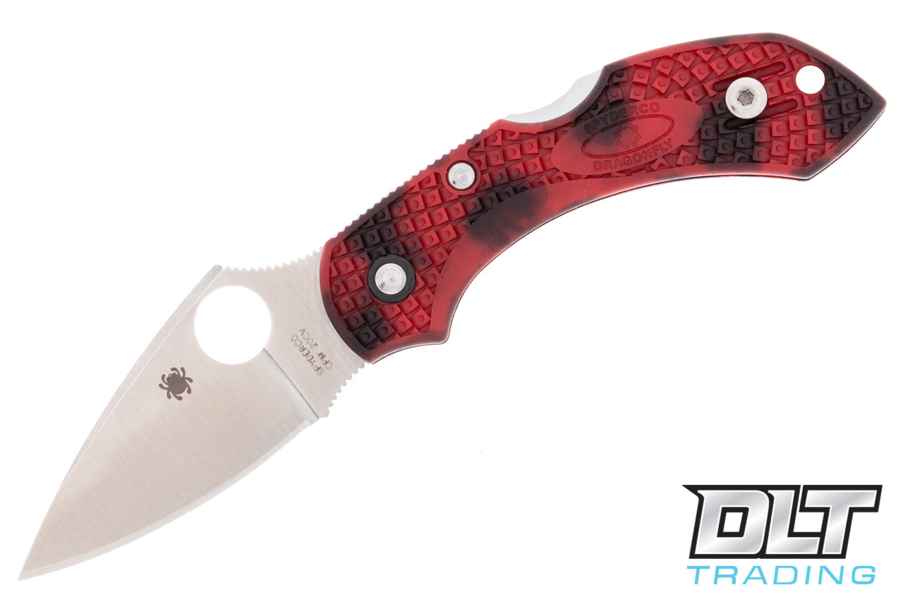 Spyderco C28ZFPRDBK2 Dragonfly 2 - Red & Black Zome - 20CV Blade