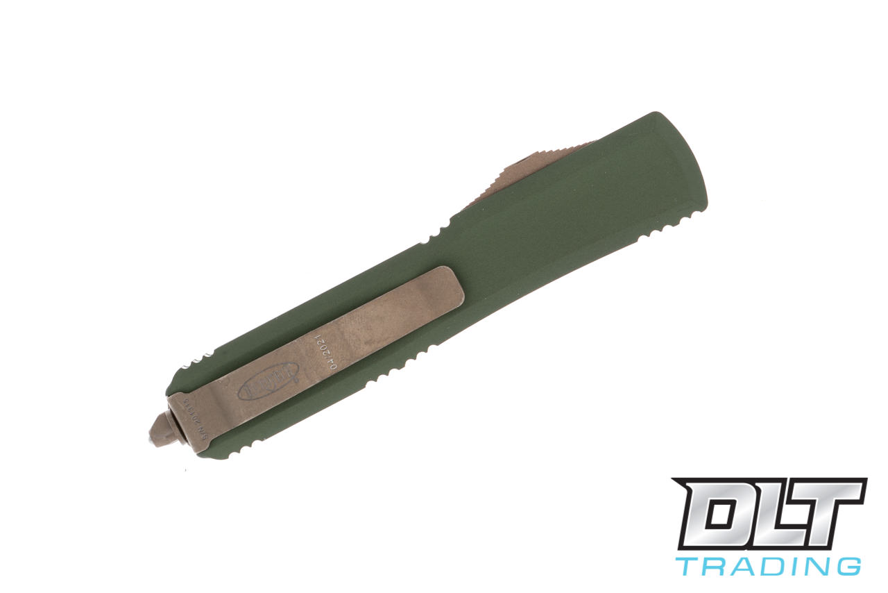Microtech Ultratech D/E - OD Green Handle - Bronze Apocalyptic Blade