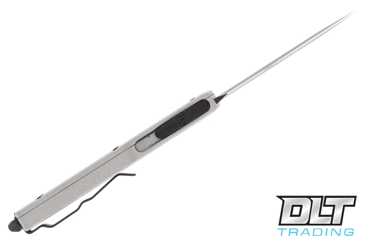 Microtech UTX-70 D/E - Titanium Grey Handle - Black Blade