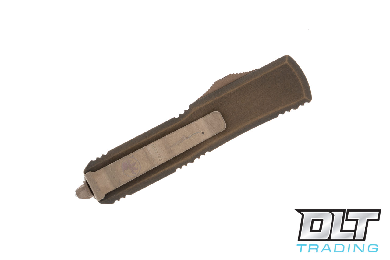 Microtech UTX-85 D/E - Antique Bronze Handle - Bronze Apocalyptic