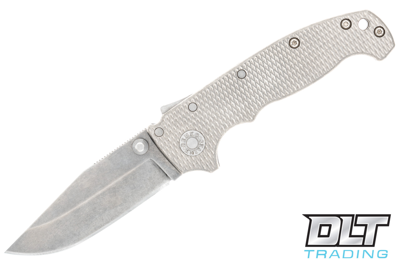Demko MG AD20 Cru-Wear - Clip Point - Textured Titanium - DLT Trading