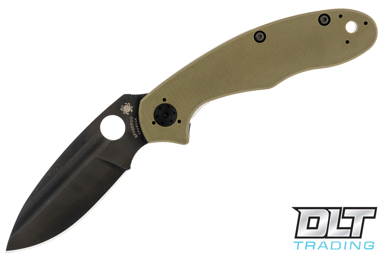 Spyderco C151GODTIPBK Tuff - OD Green G-10 - Black Cru-Wear Blade