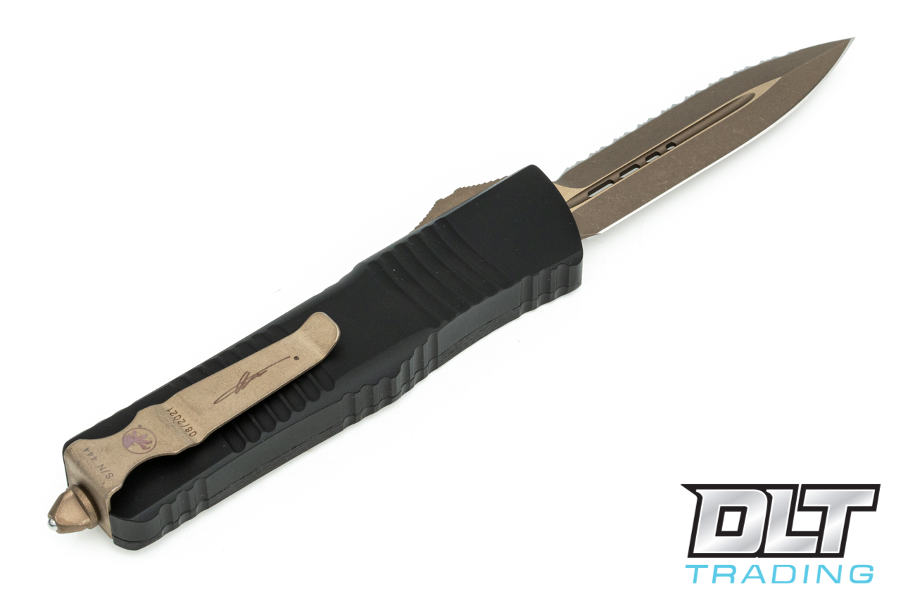 Microtech Combat Troodon D/E - Carbon Fiber - Bronze Apocalyptic
