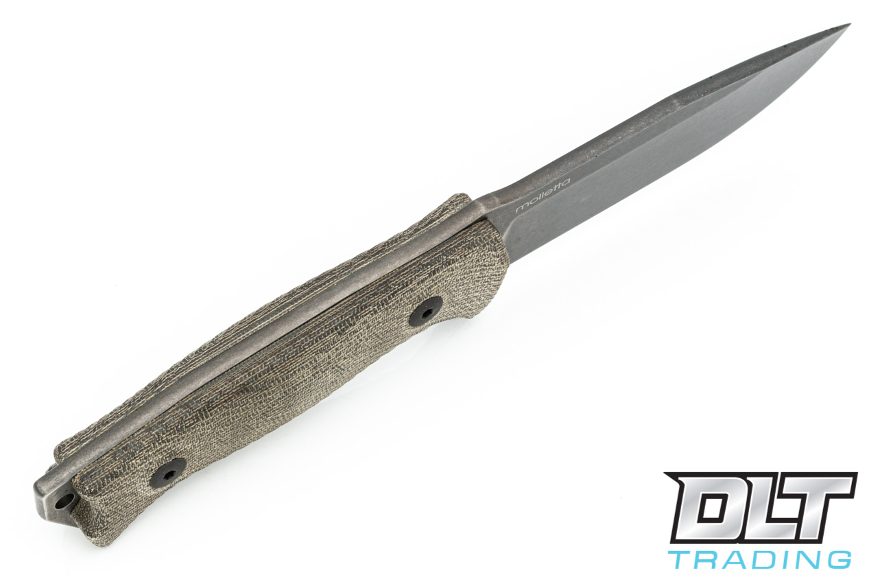 LionSteel M5 Fixed Blade - Green Canvas - Black Blade - DLT Trading