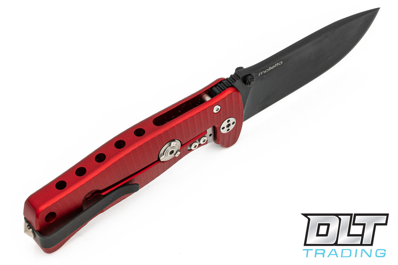 LionSteel - SR2A - Red Handle - Black Blade - DLT Trading